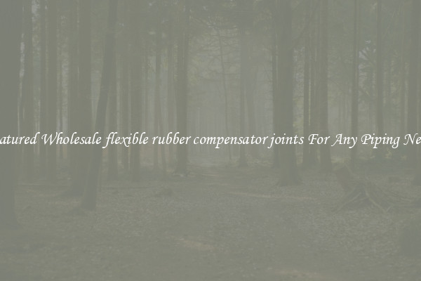 Featured Wholesale flexible rubber compensator joints For Any Piping Needs