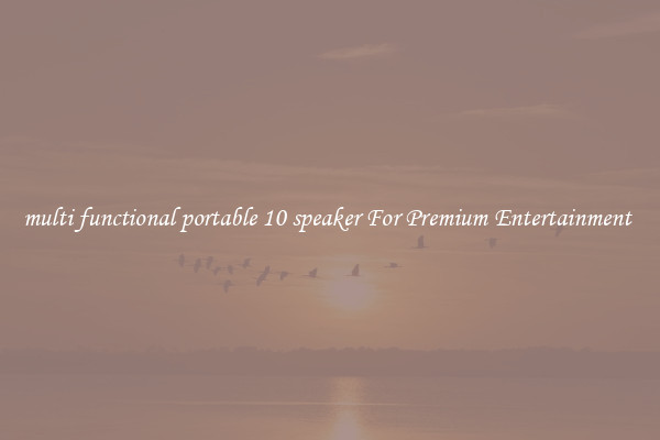 multi functional portable 10 speaker For Premium Entertainment 