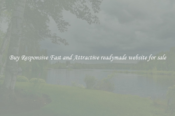Buy Responsive Fast and Attractive readymade website for sale