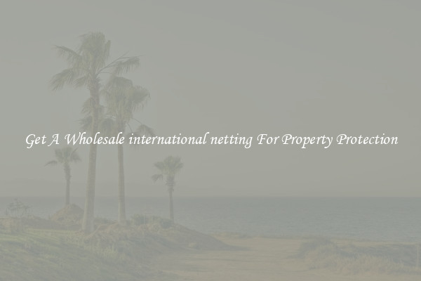 Get A Wholesale international netting For Property Protection