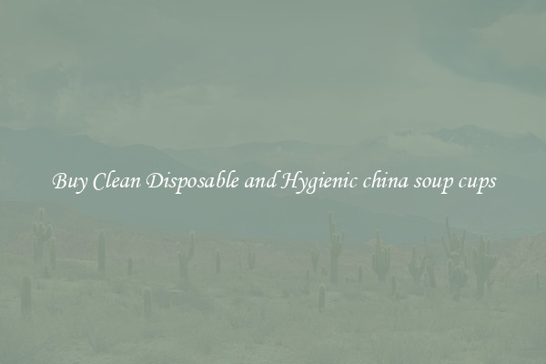 Buy Clean Disposable and Hygienic china soup cups