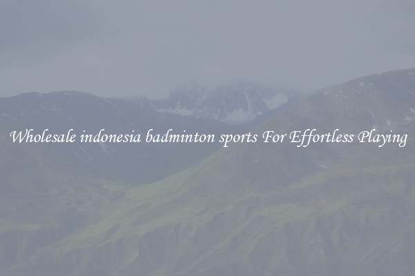 Wholesale indonesia badminton sports For Effortless Playing
