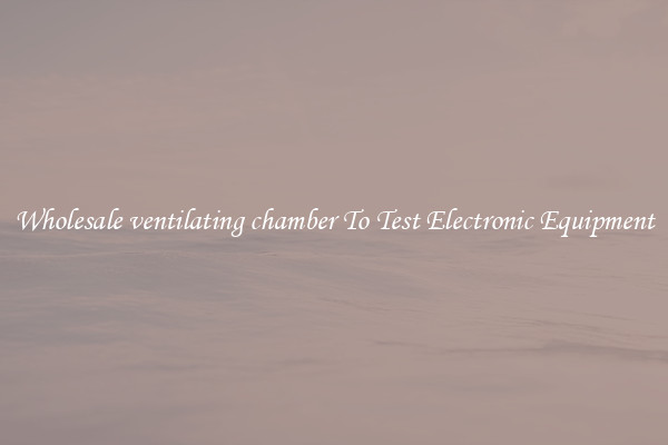 Wholesale ventilating chamber To Test Electronic Equipment