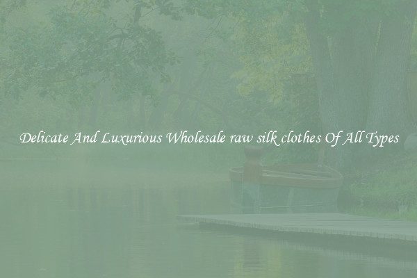 Delicate And Luxurious Wholesale raw silk clothes Of All Types
